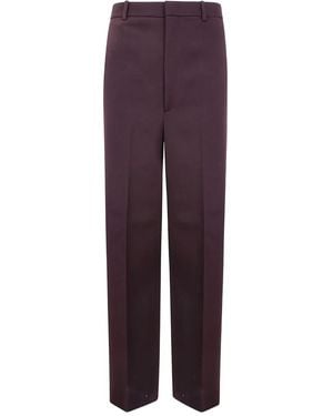 Jil Sander Back-Pocket Wool Pants - Purple