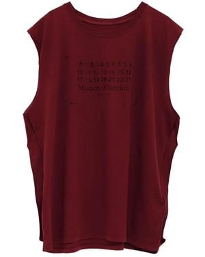 Maison Margiela Cotton Sleeveless Top - Red