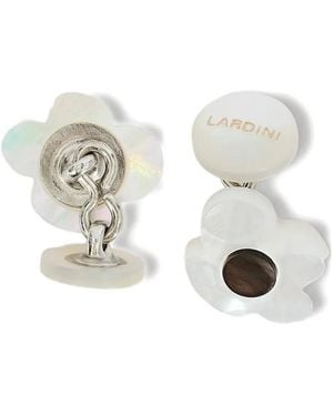 Lardini Flower-Shaped Mother-Of-Pearl Cufflinks - White