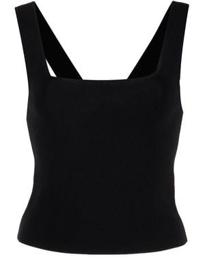 Matteau Square Neck Vest Top - Black