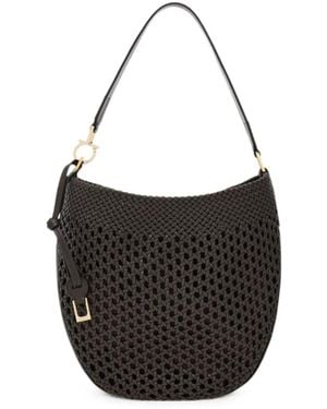 Ferragamo Woven Tote Bag (M) - Black