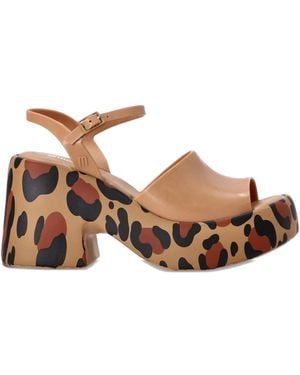 Melissa 90Mm Lina Leopard-Print Platform Sandals - Brown