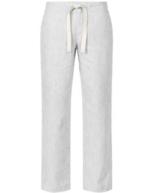 Marané Ignacio Drawstring Linen Pants - Gray