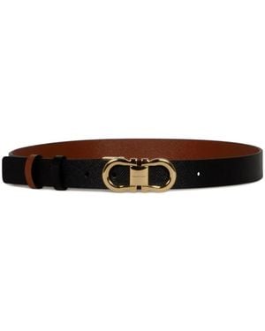 Ferragamo Gancini Buckle Belt - White