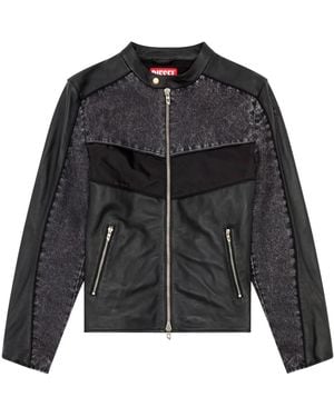 DIESEL L-Leopol Paneled Jacket - Black
