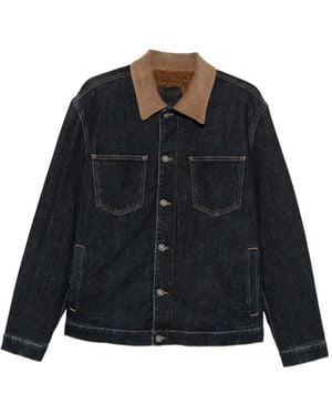 Dondup Corduroy-Collar Denim Jacket - Black