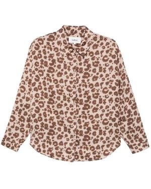 Ba&sh Leopard Print Button-Fastening Shirt - Natural