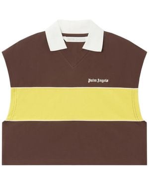 Palm Angels Classic Logo Boxy Polo Top - Brown