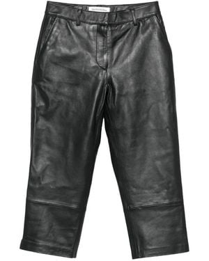Frankie Shop Lior Leather Capri Pants - Grey
