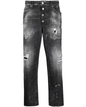 DSquared² Distressed Tapered Jeans - Grey