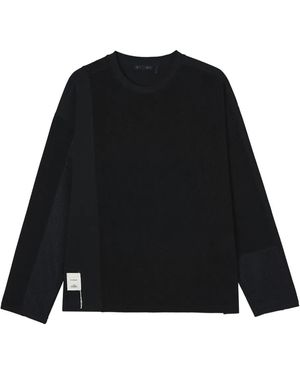 FIVE CM Ribbed Panelled T-shirt - ブラック