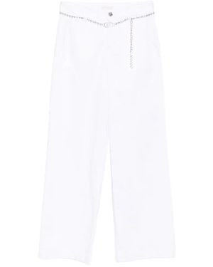 Liu Jo Cropped Pants - White