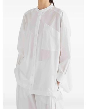 MEIMEIJ Pocket Collared Shirt - White