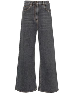 Etro Jeans Met Wijde Pijpen - Grijs