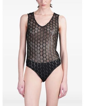 IRO Mesh Bodysuit - Black
