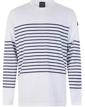 Paul & Shark Striped Long-Sleeve T-Shirt - White