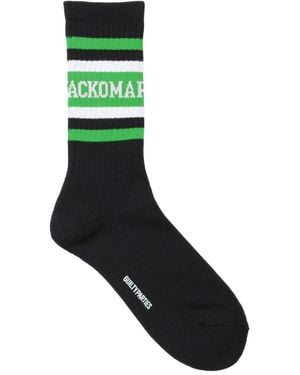 Wacko Maria Gestreifte Socken Mit Logo - Schwarz