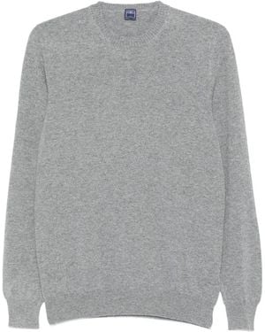 Fedeli Round-Neck Cashmere Jumper - Grey