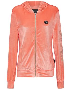 Philipp Plein Logo-Detail Hoodie - Pink