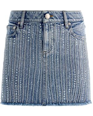 Alice + Olivia Kiera Mini Skirt - Blue