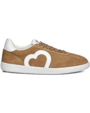 Love Moschino Heart Suede Sneakers - Brown