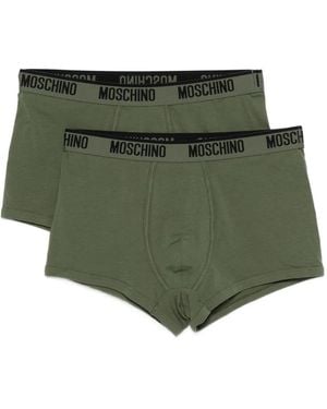 Moschino Logo-Waistband Boxers (Pack Of Two) - Green