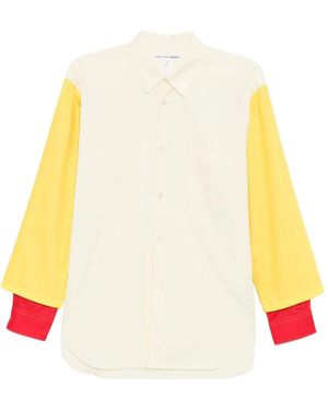 Comme des Garçons Colour-Block Pocket Shirt - White