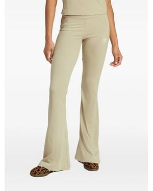 adidas Ribbed Flared Pants - Natural