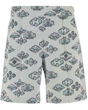 CASABLANCA Embroidered Jacquard Bermuda Shorts - Grey
