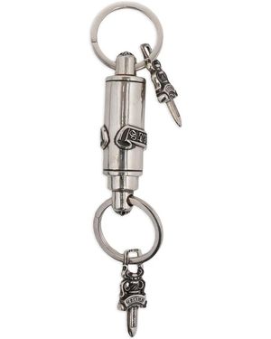 Chrome Hearts Valet Dagger Keyring - White