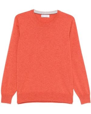 Brunello Cucinelli Sweater Met Ronde Hals - Rood