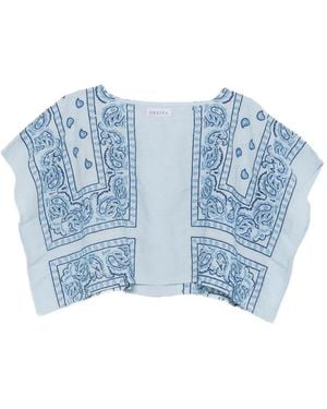 ORSINA Bandana-Print Boxy-Fit Blouse - Blue