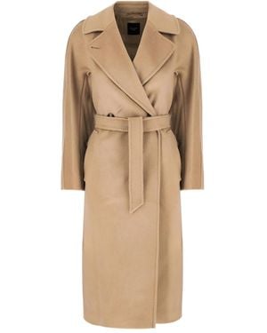 Weekend by Maxmara Belted Wool Coat - Natural
