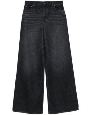 Chloé Whiskered Wide-Leg Jeans - Blue