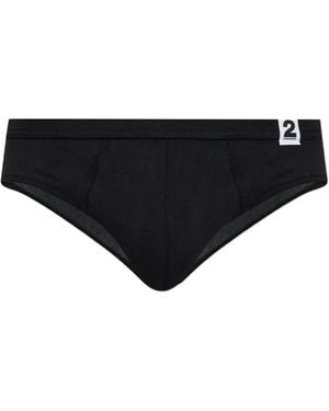 DSquared² Logo-Label Briefs - Black