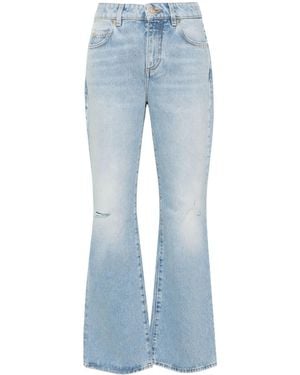 Balmain Vaqueros Acampanados De Talle Medio - Azul