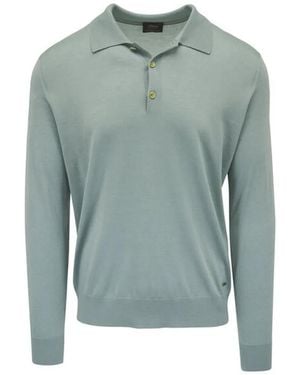 Brioni Polo Con Bottoni - Blu