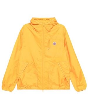 Moncler Terche Hooded Logo Jacket - Yellow