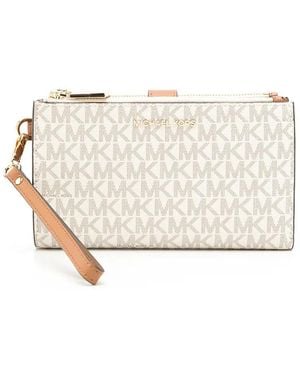 Michael Kors Jet Set Monogram Wallet - Natural