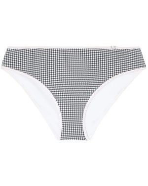 DIESEL Bikini Briefs With Houndstooth Print - Grey