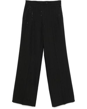 Twinset Sequin-Detailing Trousers - Black