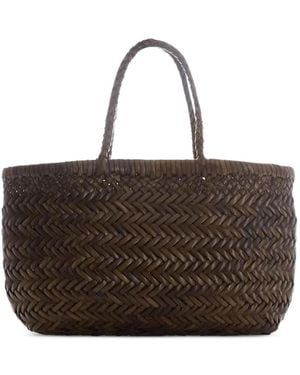Dragon Diffusion Woven Pendant Tote Bag - Brown