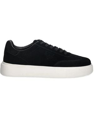 Guess Suede Lace-Up Sneakers - Black