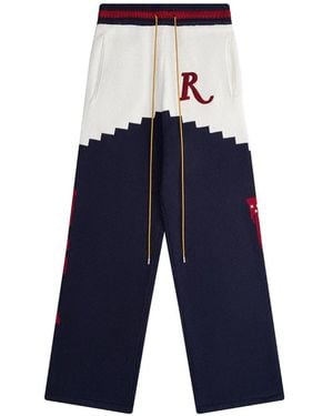 Rhude St. Croix Straight-Leg-Hose Mit Intarsienstrick - Blau