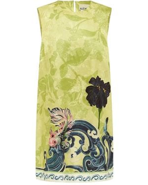 ALÉMAIS Rochester Floral-Print Shift Mini Dress - Green