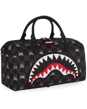Sprayground Mini Check-Pattern Tote Bag - Black