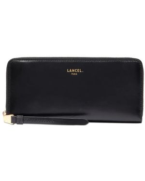 Lancel Zip-Around Leather Wallet - Black