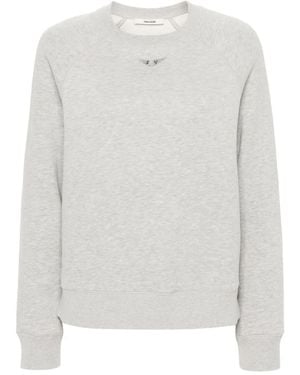 Zadig & Voltaire Sudadera con apliques de strass - Blanco