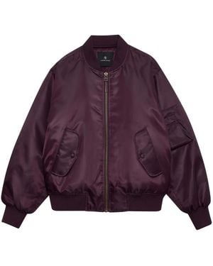 Anine Bing Leon Bomber Jacket - Purple