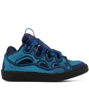 Lanvin Sneakers Curb con strass - Blu